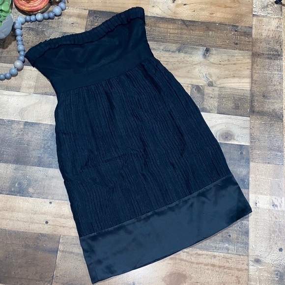 Antonio Melani dress 100% silk size 2‎ black lined - Picture 2 of 7